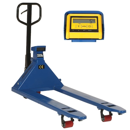 Global Industrial Pallet Jack Scale Truck with Weight Indicator, 27 x 48, 4400 Lb. Capacity 242066